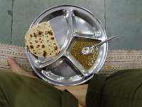 20170922 165847  "There is no free lunch" proven wrong: Free lunch at the Gurudwara Sis Ganj Sahib in Delhi.