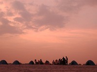 20170927 175934  Sunset over our river camp