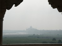 DSC00353  View from Agra Fort to the Taj Mahal.