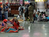 DSC00763  At the train station in Jhansi