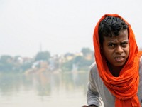 DSC00813  One of our boat men on the Ganges.