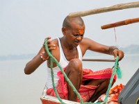DSC00814  One of our boat men on the Ganges.