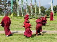 DSC01792  Child nuns playing at Nagi Gumba monastery