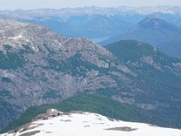 Pampa Linda to Puerto Frias 3-Day Trek ( Day 1 )  View of Refugio Otto Meiling, with Lago Macardi in the background