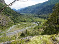 Pampa Linda to Puerto Frias 3-Day Trek ( Day 3 )  On the way to Puero Frias, trail mostly through dense rain forest (on the right of the river)