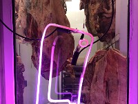 Buenos Aires  Storage room at the Corte Comedor.... most likely enough meat to feed the hungry crowd :-)