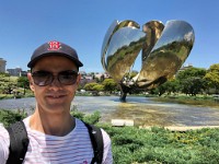 Buenos Aires  Some sightseing (by bicycle of course), here at the "Floralis Generica"