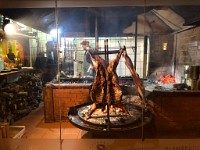 San Martin de los Andes  Classic argentine dinner preparation (roasted lamb)