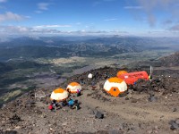 Volcan Lanin ( Day 1 )  At refugio RIM where I spent the night, together with roughly 90 other mountaineers (yes, it was getting cramped in the tents!)