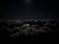 Volcan Lanin ( Day 2 )  Moonlight reflects in the Lago Tromen when taking of for the peak at 03:15 in the morning -