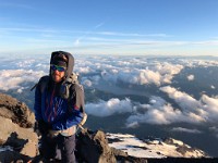 Volcan Lanin ( Day 2 )  Mathias, the champion of the mountain (first on the peak in only 3h from refugio RIM - it took me 4:15h...)